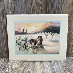 1990 SCAFA Tornabene Southwest Art Print Broken Clay Pots Pueblo 10x8” Desert